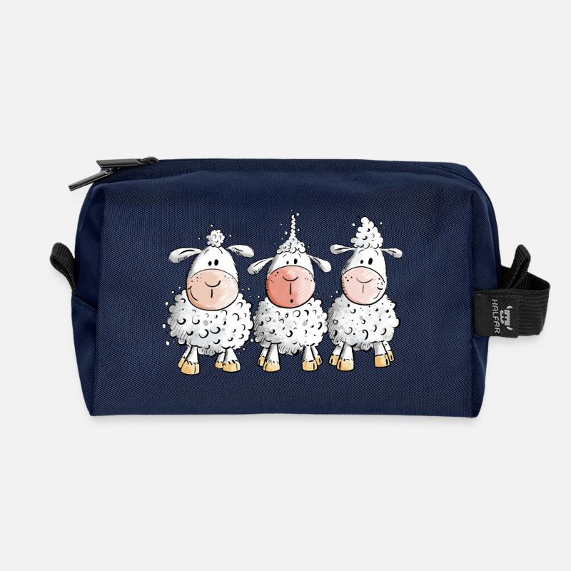 Cooles Schaf TrioI Fun Schafe I Tiermotiv - Recycelte Kulturtasche - Navy