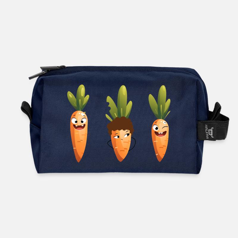 Let´s rock the carrots - Recycelte Kulturtasche - Navy