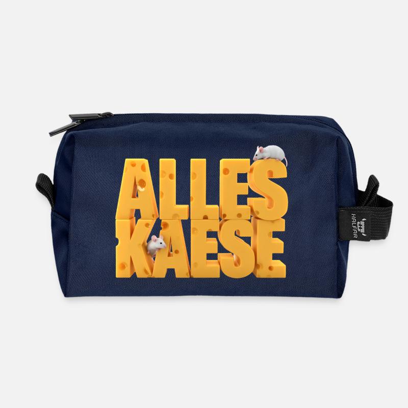 Alles Kaese - Recycelte Kulturtasche - Navy