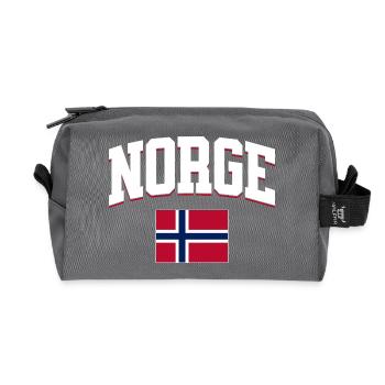 Norway Football Lover Retro Sports Design - Recycled Toiletry Zip Bag - anthracite - Front