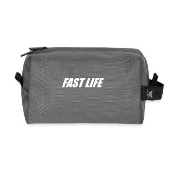 VIE RAPIDE - Trousse de toilette en tissu recyclé - anthracite - Devant