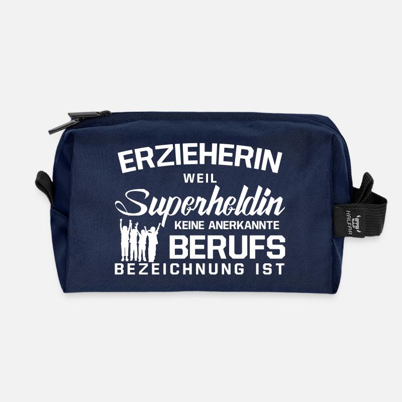 Erzieherin - Recycelte Kulturtasche - Navy