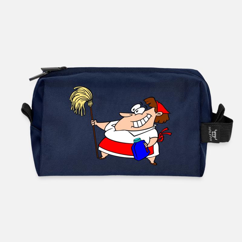 Putzfrau - Recycelte Kulturtasche - Navy