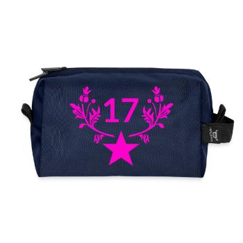 Birthday - Recycled Toiletry Zip Bag - navy - Front