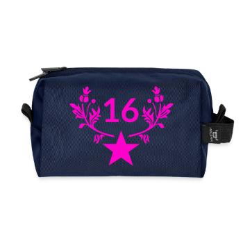 Birthday - Recycled Toiletry Zip Bag - navy - Front