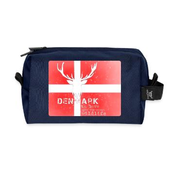 Denmark wildlife - Recycled Toiletry Zip Bag - navy - Front