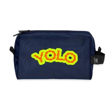 YOLO Néon Lime Psychédélique - Trousse de toilette en tissu recyclé - marine - Devant