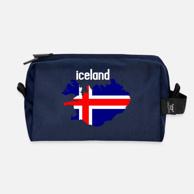 Iceland - Recycelte Kulturtasche - Navy