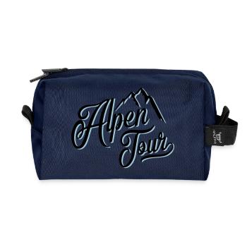 alpen tour - Recycelte Kulturtasche - Navy - Vorne