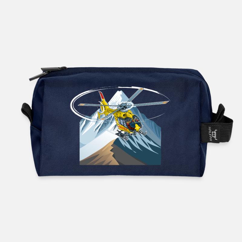Hubschrauber im Anflug - Recycelte Kulturtasche - Navy