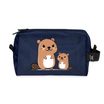 Bieber - Recycelte Kulturtasche - Navy - Vorne