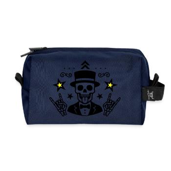 Bräutigam Skelett Jga - Recycelte Kulturtasche - Navy - Vorne