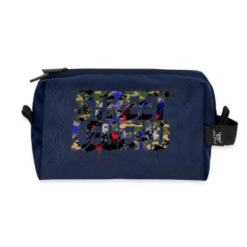 Style graffiti camouflage de la légende de la rue - Trousse de toilette en tissu recyclé - marine - Devant