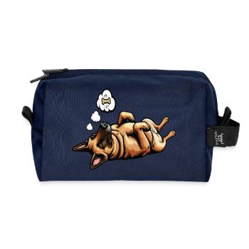 Malinois Belgian Shepherd Malinois Owner - Recycled Toiletry Zip Bag - navy - Front