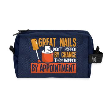 Nageldesigner Nageldesignerin Kosmetik Nagelstudio - Recycelte Kulturtasche - Navy - Vorne