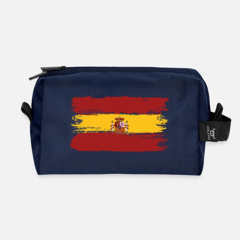 Spanien-Flagge Pinselstrichbanner - Recycelte Kulturtasche - Navy