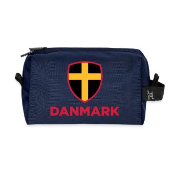 Drapeau national du Danemark - Trousse de toilette en tissu recyclé - marine - Devant