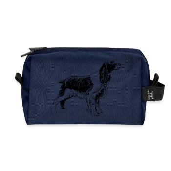 chien de chasse - Trousse de toilette en tissu recyclé - marine - Devant