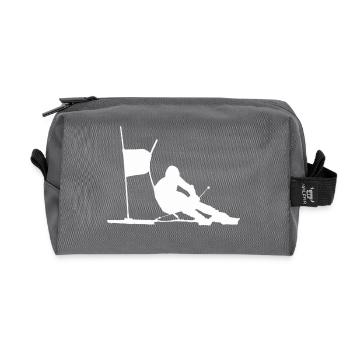 skiing - Recycelte Kulturtasche - Anthrazit - Vorne