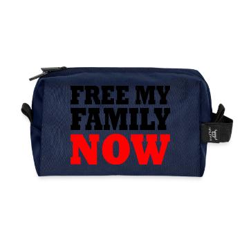 free my family now - Trousse de toilette en tissu recyclé - marine - Devant