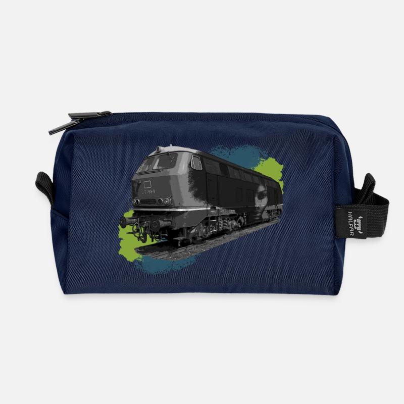 Lokomotive DB216 - Recycelte Kulturtasche - Navy