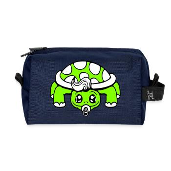 Tortue Bébé Sucette Petit Enfant Bambin - Trousse de toilette en tissu recyclé - marine - Devant