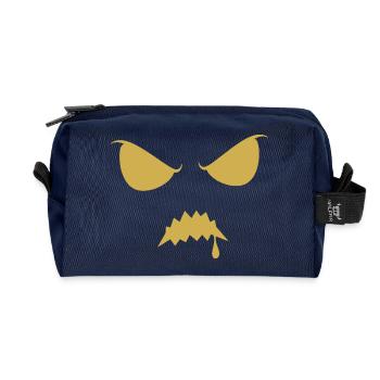 Wütende Augen Tropfen-Mund - Recycelte Kulturtasche - Navy - Vorne
