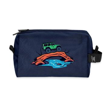 Off-road vehicles - Recycled Toiletry Zip Bag - navy - Front