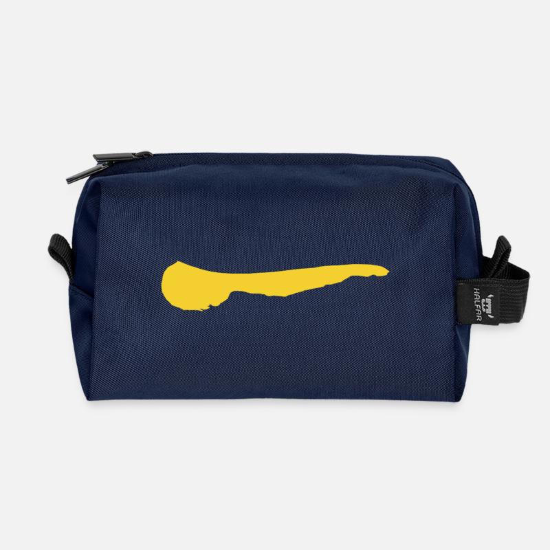 Insel Ameland - Recycelte Kulturtasche - Navy