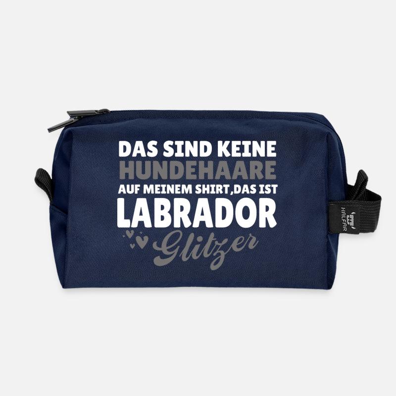 Hundeliebe Labrador - Recycelte Kulturtasche - Navy
