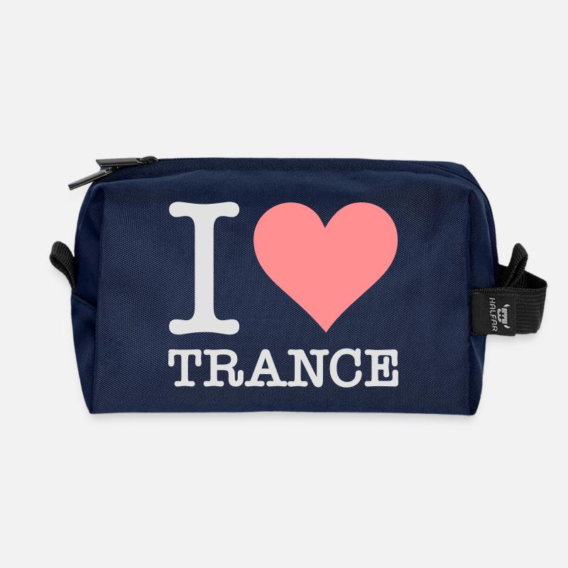 Ich liebe Trance - Recycelte Kulturtasche - Navy
