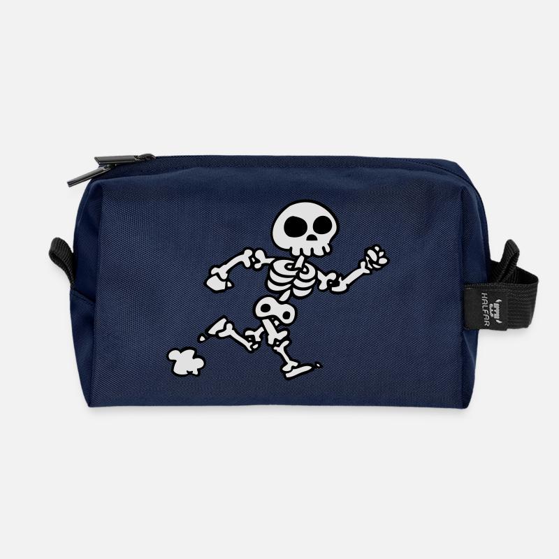 skelett - Recycelte Kulturtasche - Navy