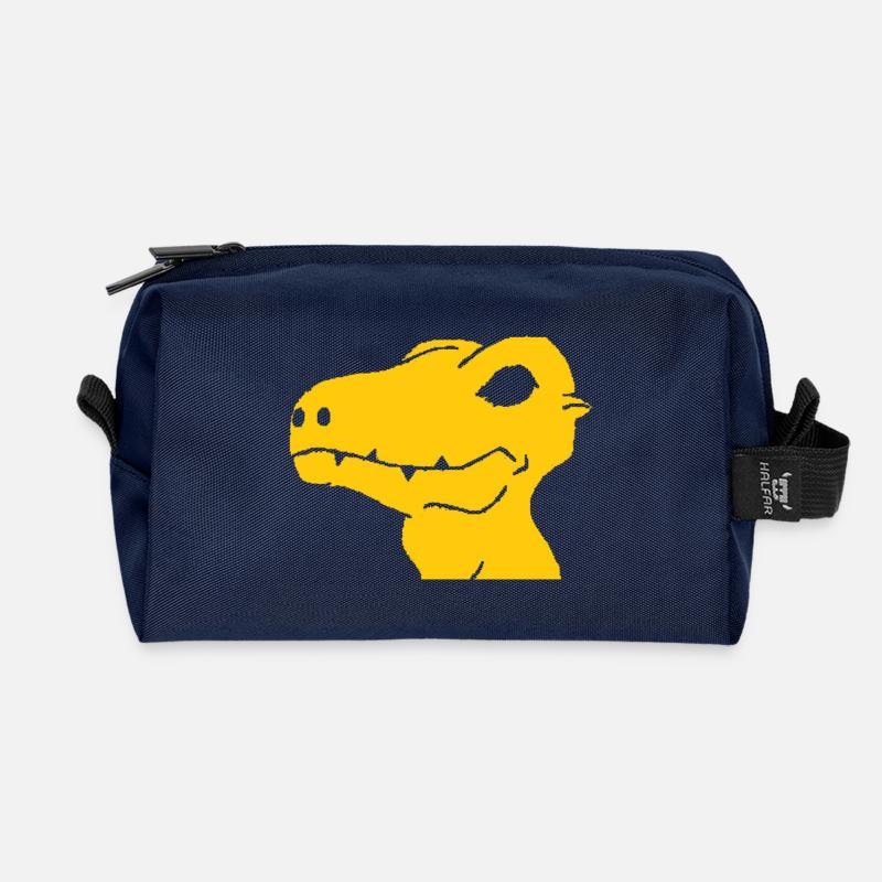 Dino Augmon Digimon gelb Geschenk - Recycelte Kulturtasche - Navy