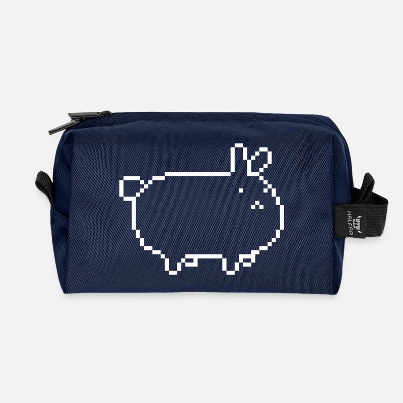 rabbit_pixel - Recycelte Kulturtasche - Navy