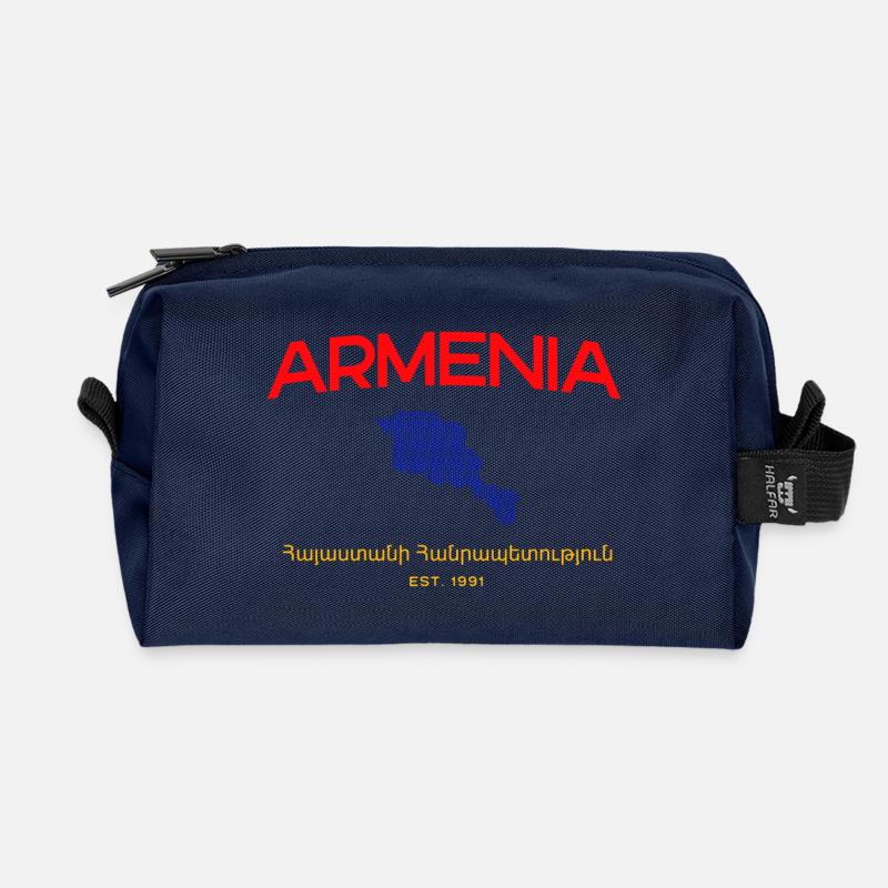 Armenia Map Script Emblem - Recycelte Kulturtasche - Navy