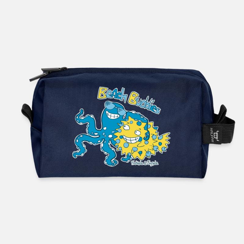 Beach Buddies - Recycled Toiletry Zip Bag - navy