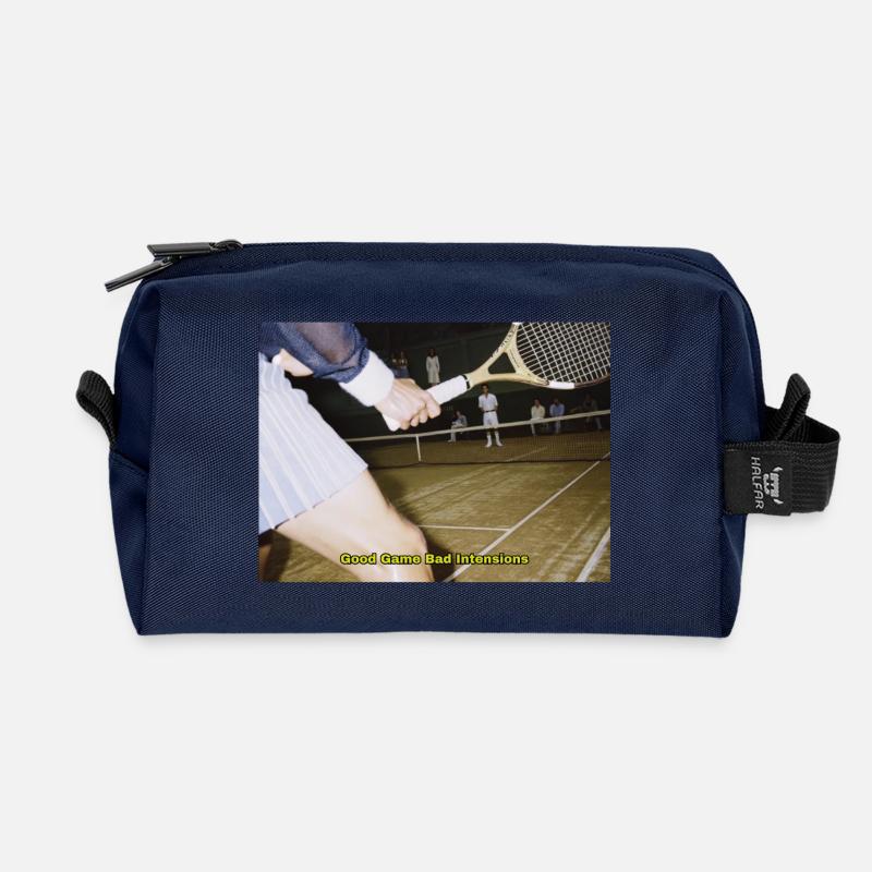 Tennismatch Humor Zitat - Recycelte Kulturtasche - Navy