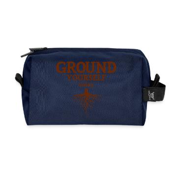Ground Yourself today Natur Achtsamkeit Look - Recycelte Kulturtasche - Navy - Vorne