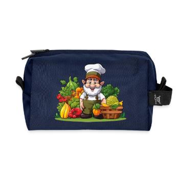Chef at Gemüseparadies - Recycled Toiletry Zip Bag - navy - Front