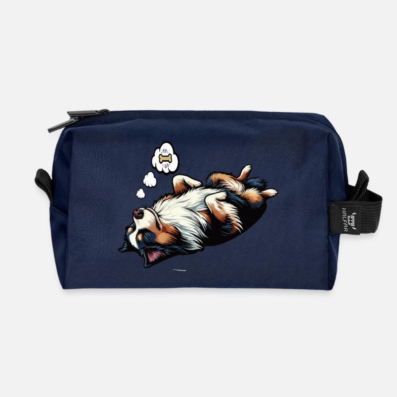 Australian Shepherd Aussie Aussiebesitzer Aussies - Recycelte Kulturtasche - Navy