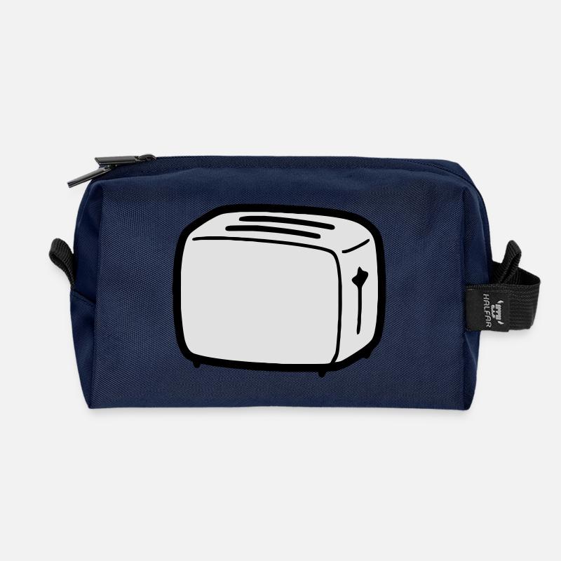 toaster - Recycled Toiletry Zip Bag - navy