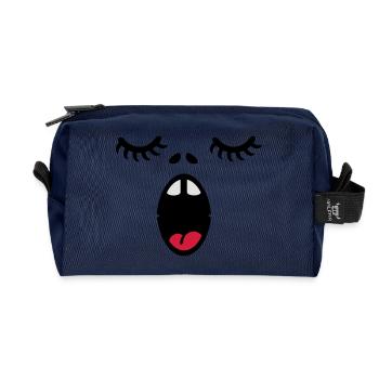 Sängergesicht / singer face (3c) - Recycled Toiletry Zip Bag - navy - Front