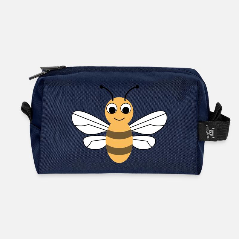 Biene - Recycelte Kulturtasche - Navy