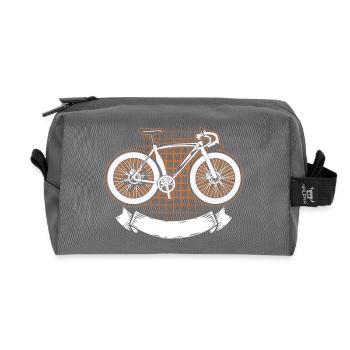 Bicycle Sport Bike Hobby Bicycle Gift Downhill - Recycled Toiletry Zip Bag - anthracite - Front