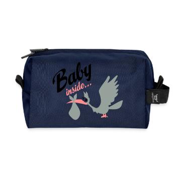 familie - Recycelte Kulturtasche - Navy - Vorne