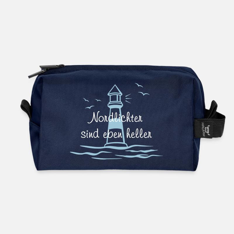 Nordlichter sind heller - Recycelte Kulturtasche - Navy