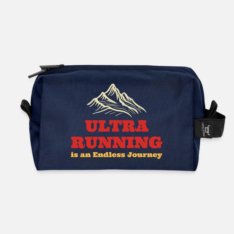Ultra Running ist ein endloser Journe - Recycelte Kulturtasche - Navy