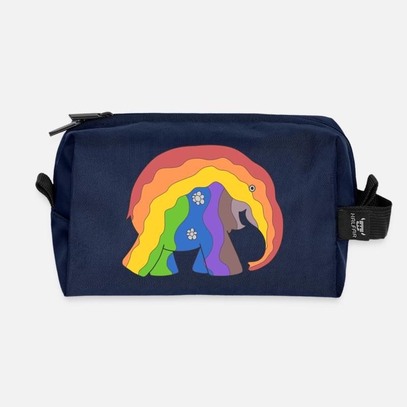 Elephant - Recycled Toiletry Zip Bag - navy