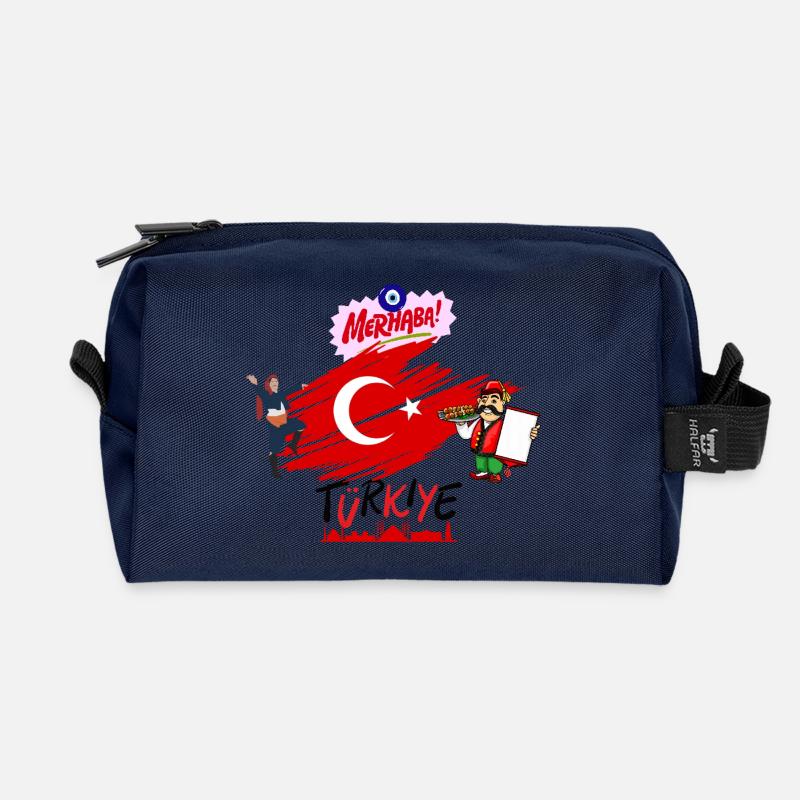 Turkiye - Recycled Toiletry Zip Bag - navy