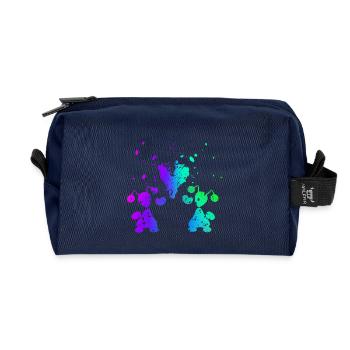 ANTIEN - take a heart - Recycelte Kulturtasche - Navy - Vorne